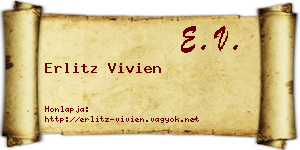 Erlitz Vivien névjegykártya